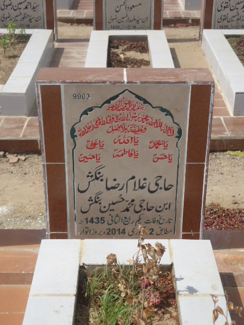 9903 – Haji Ghulam Raza Bangash
